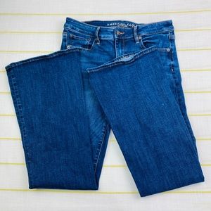 AE Ne(x)t Level Low-Rise Flare Jean in color Dark Blue